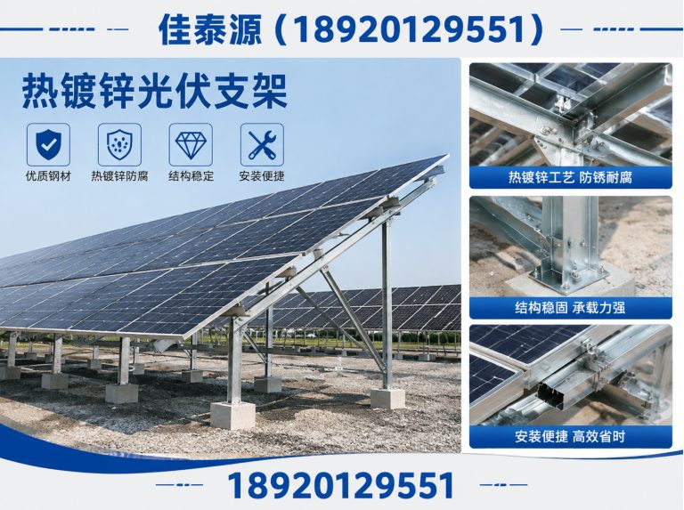 静海区热镀锌光伏支架展示图